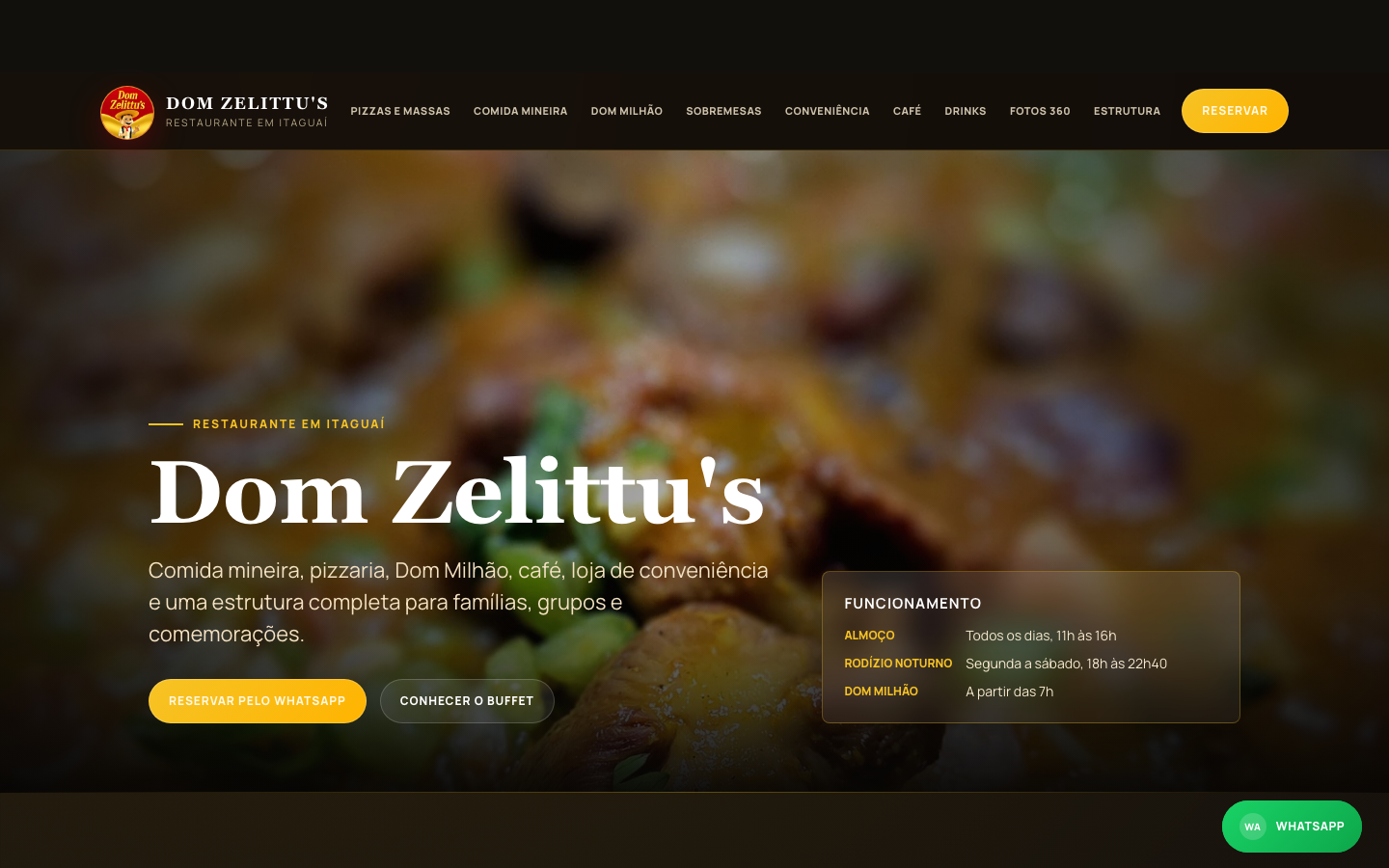 Preview do site Dom Zelittu's